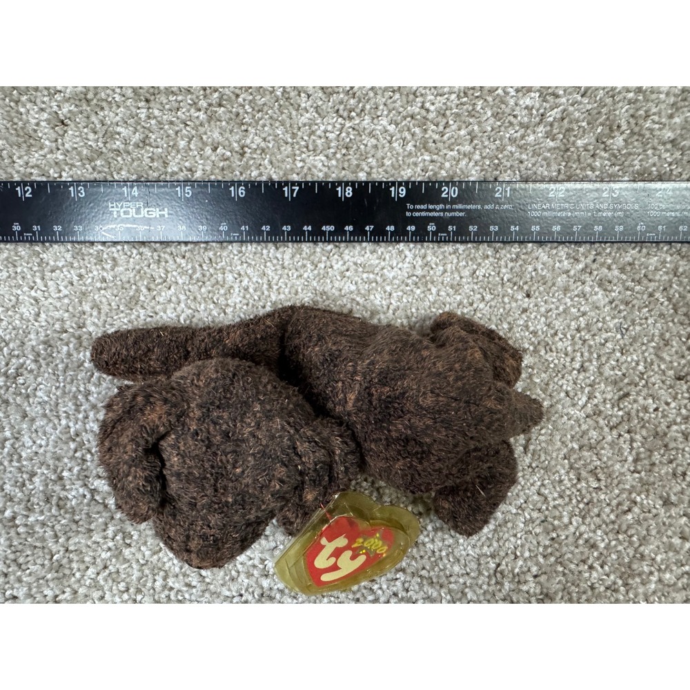 Ty Beanie Baby Fetcher the Brown Dog 2000 Plush Toy with Tag Protector 04298